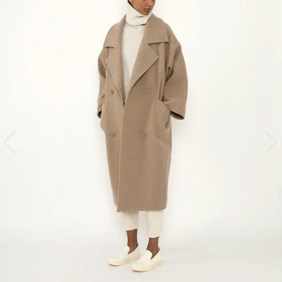 7115 by Szeki NWT OVERSIZED WOOL COAT - FW21 - DESERT SAND - Picture 2 of 5